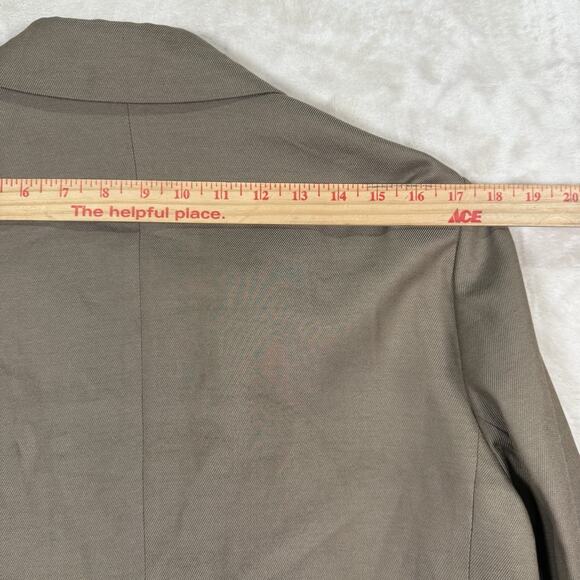 JOSEPH Jaden Twill Blazer Jacket FR42 US Large Lined Double-Breasted Beige - Picture 6 of 10